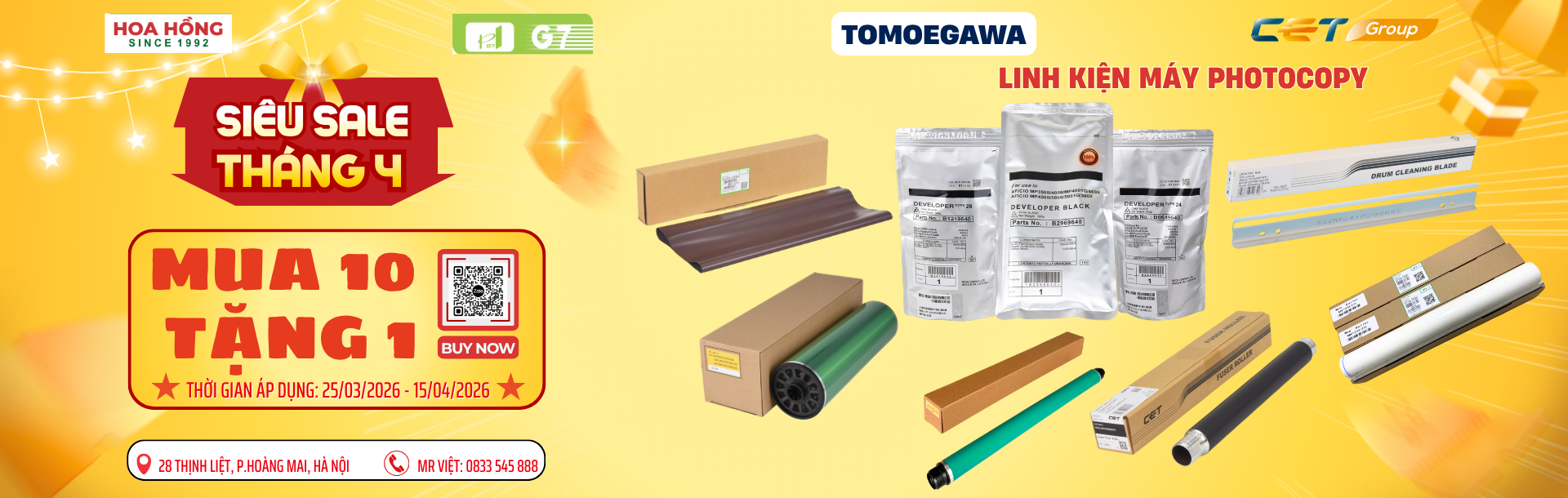 Khuyến mại tháng 4 công ty Hoa Hồng